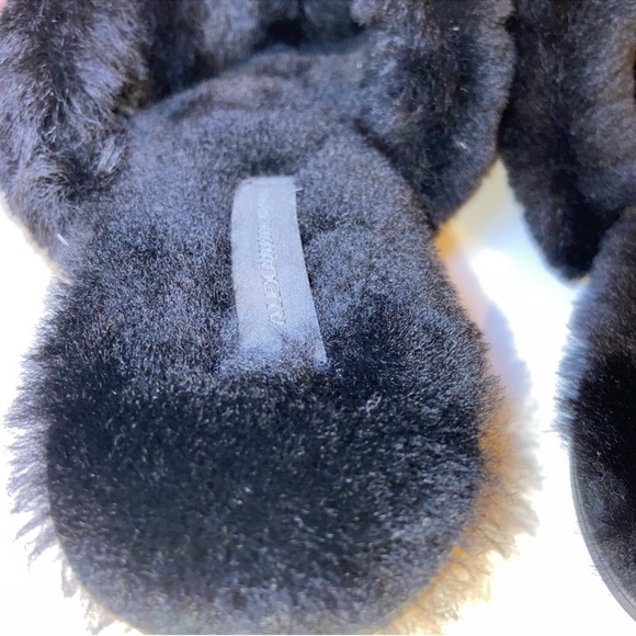 Alexander Wang Amelia Studded Lamb Fur Mule Slides Slippers - Picture 6 of 15